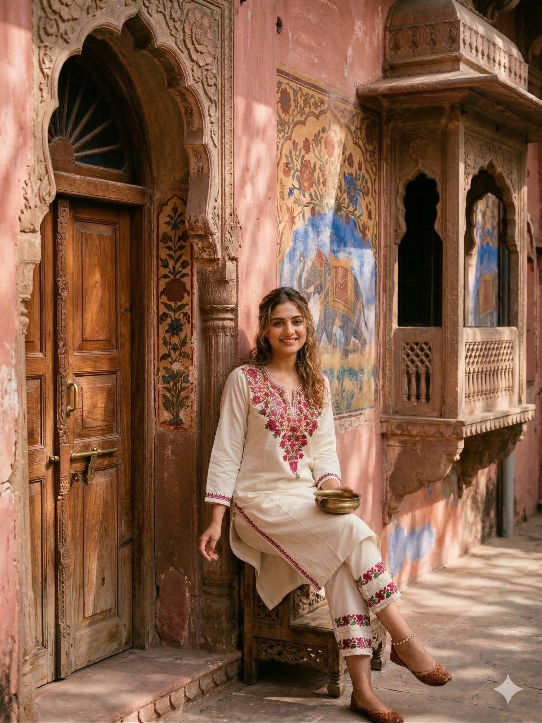 "SHIA" Cotton Kashmiri Co-Ord Set