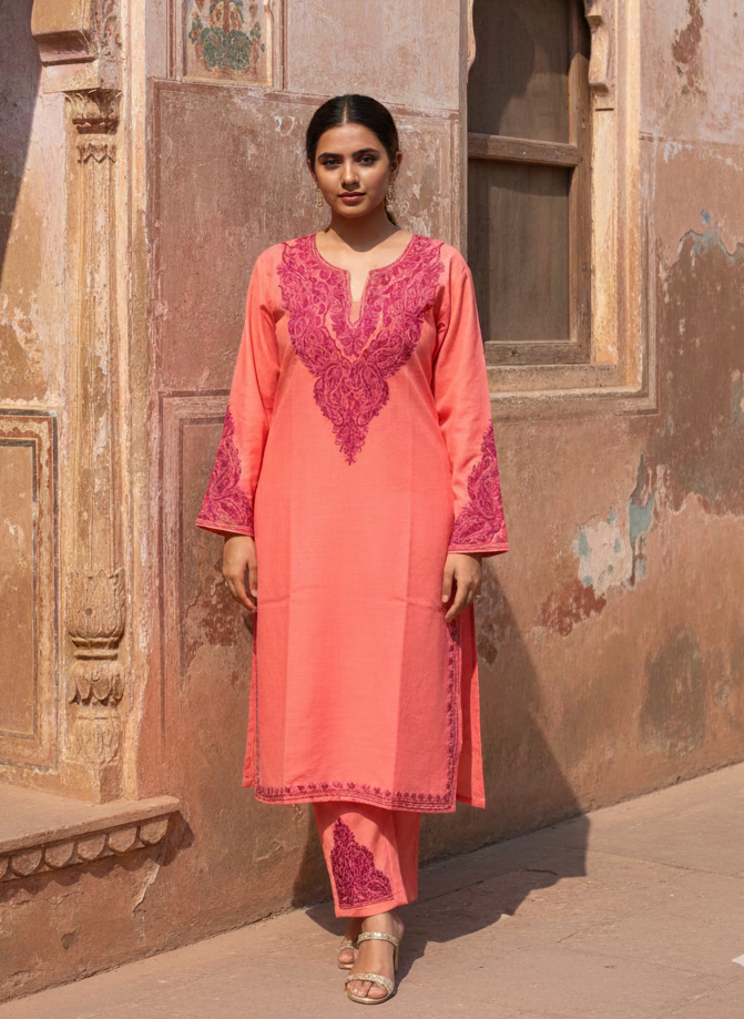 "ITRI" Cotton Kashmiri Co-Ord Set