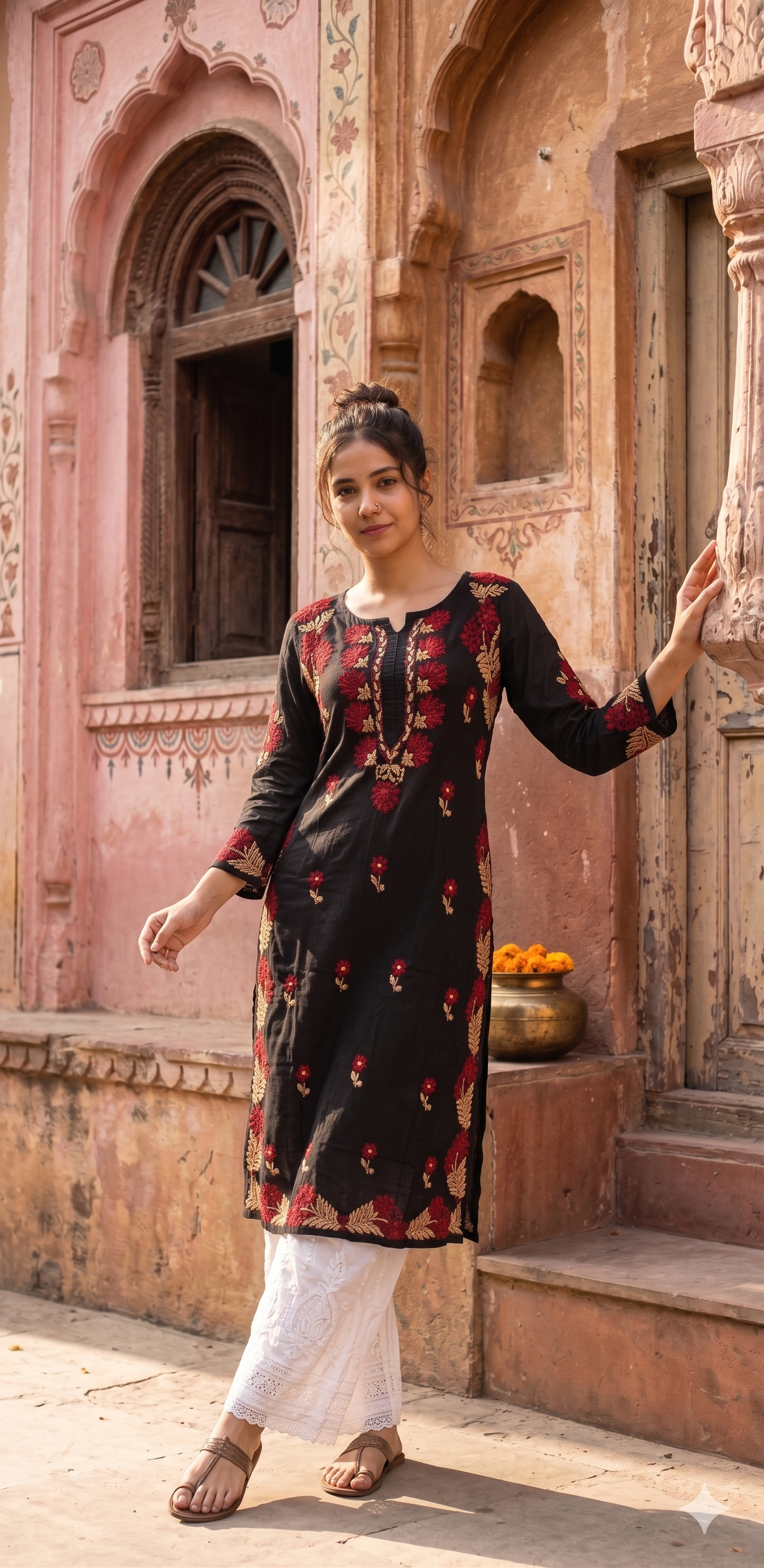 "ZYNA" Modal Cotton Chikankari Kurta