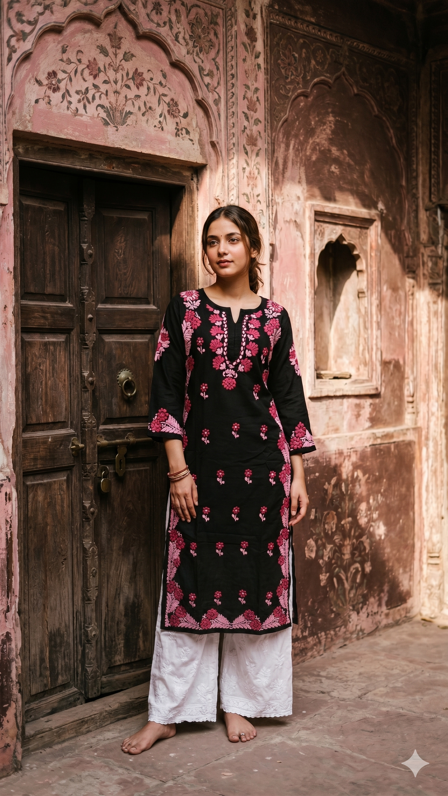 "ZYNA" Modal Cotton Chikankari Kurta