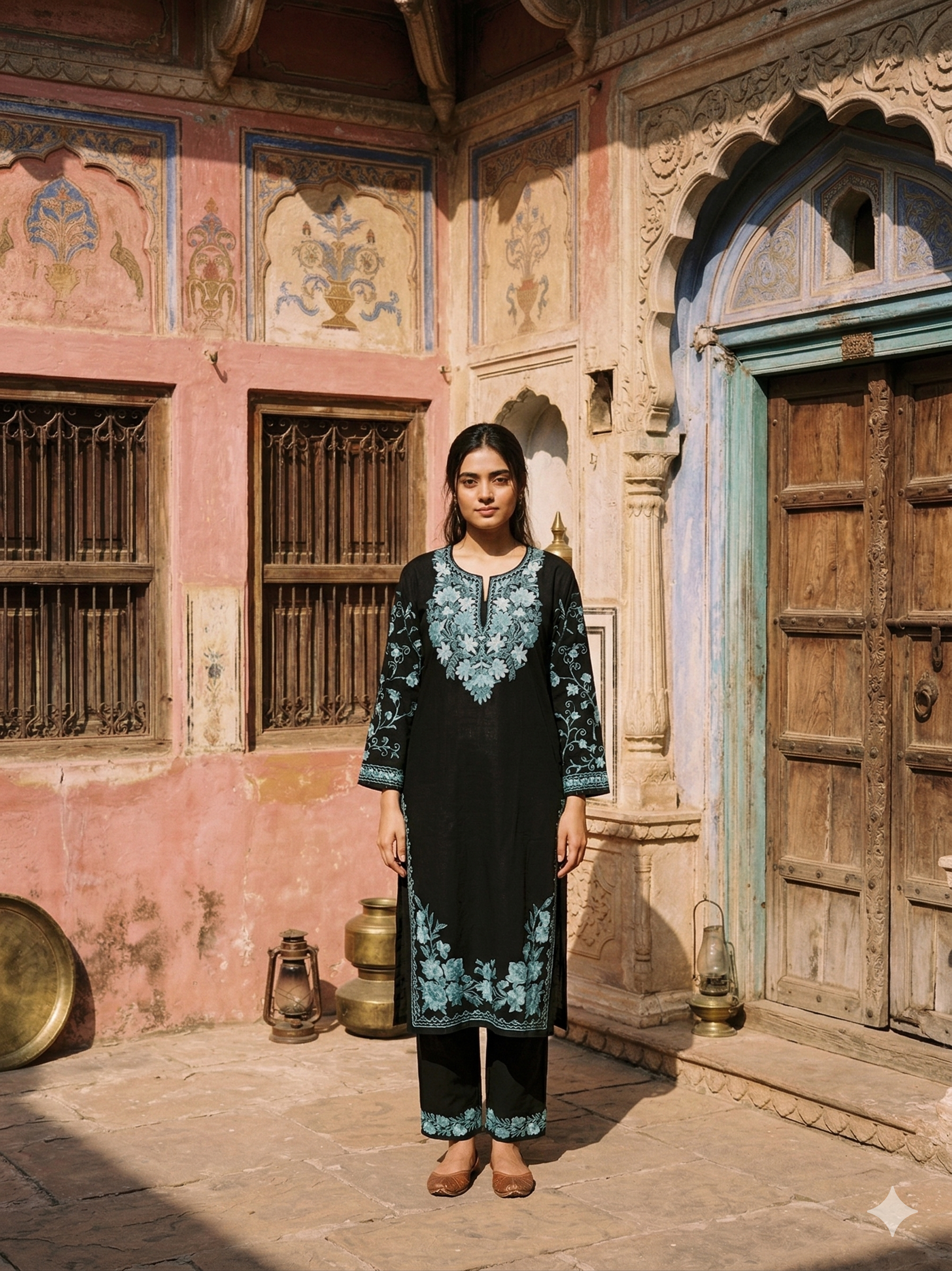 "SARGUN" Cotton Kashmiri Co-Ord Set