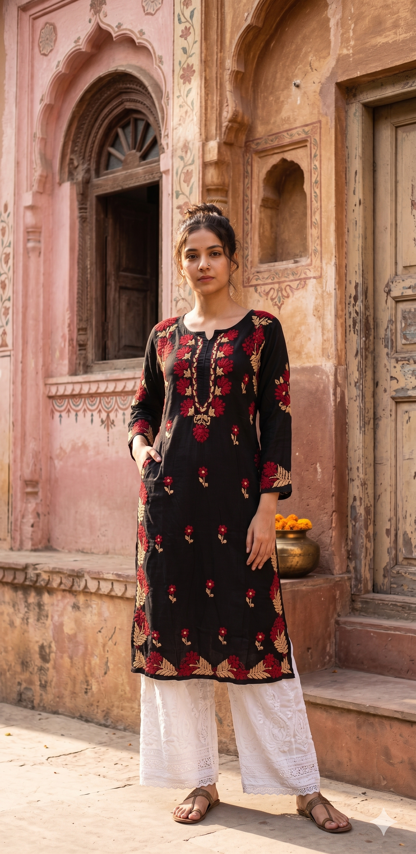 "ZYNA" Modal Cotton Chikankari Kurta