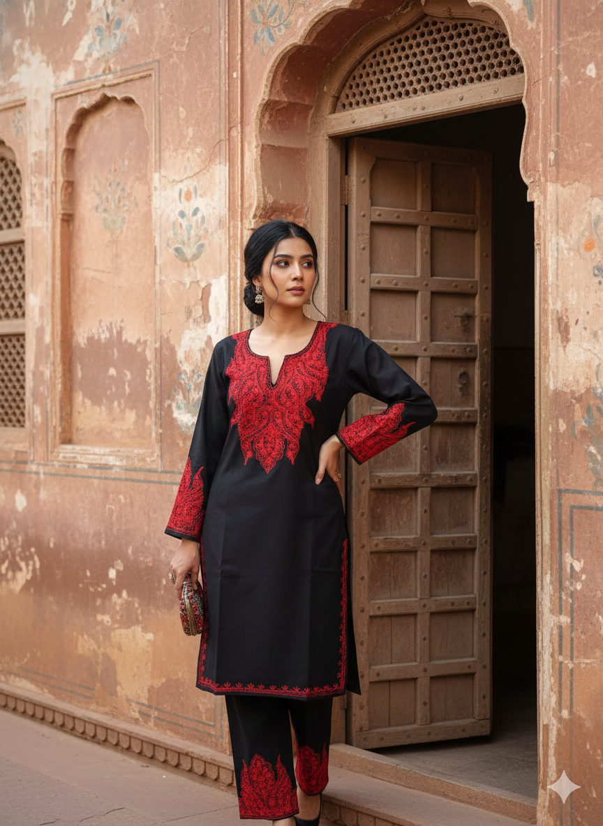"KRUTI" Cotton Kashmiri Co-Ord Set