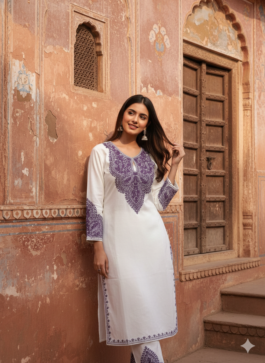 "KRUTI" Cotton Kashmiri Co-Ord Set