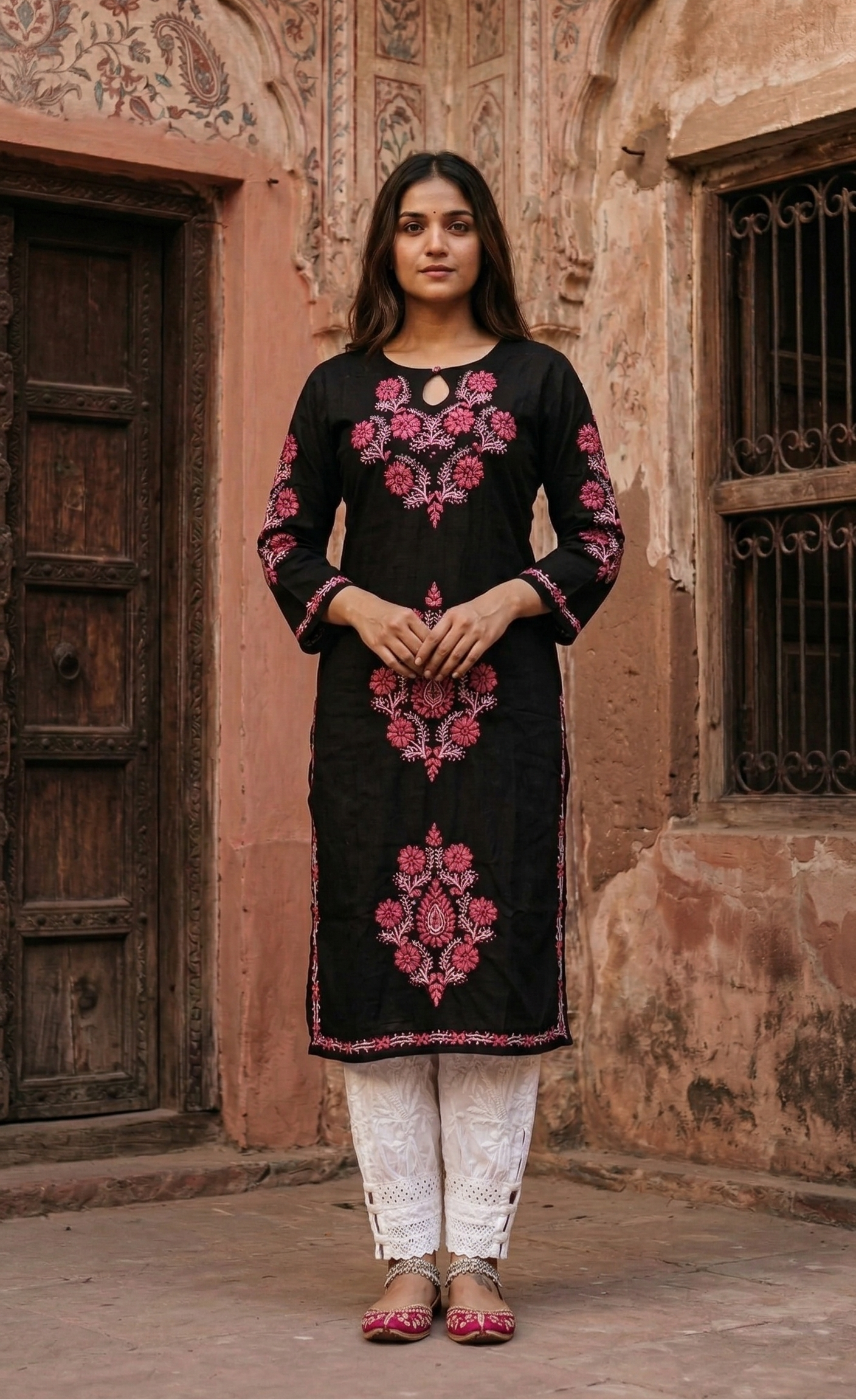 "ASHWINI" Modal Cotton Chikankari Kurta