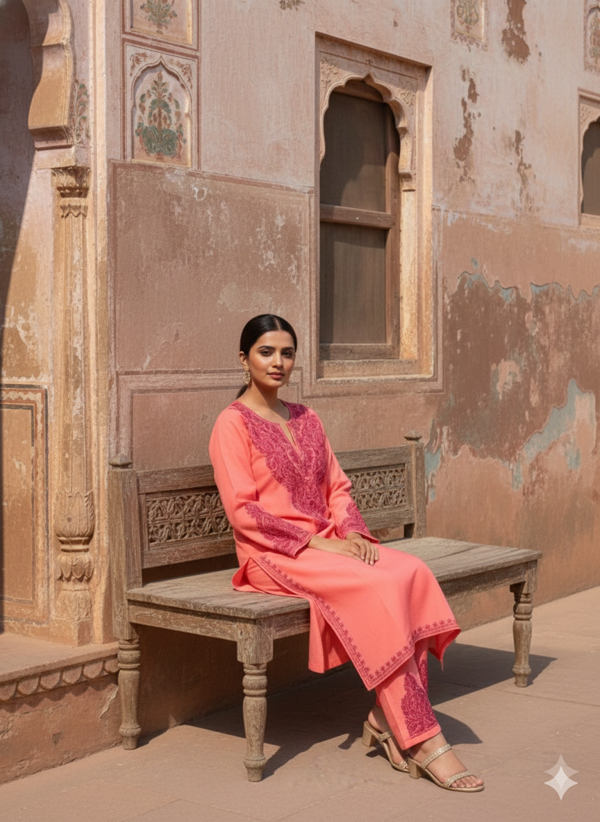 "ITRI" Cotton Kashmiri Co-Ord Set