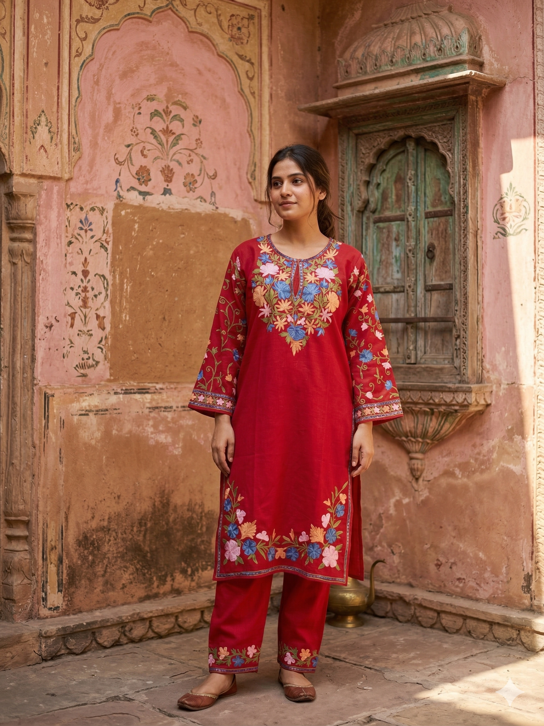 "SARGUN" Cotton Kashmiri Co-Ord Set