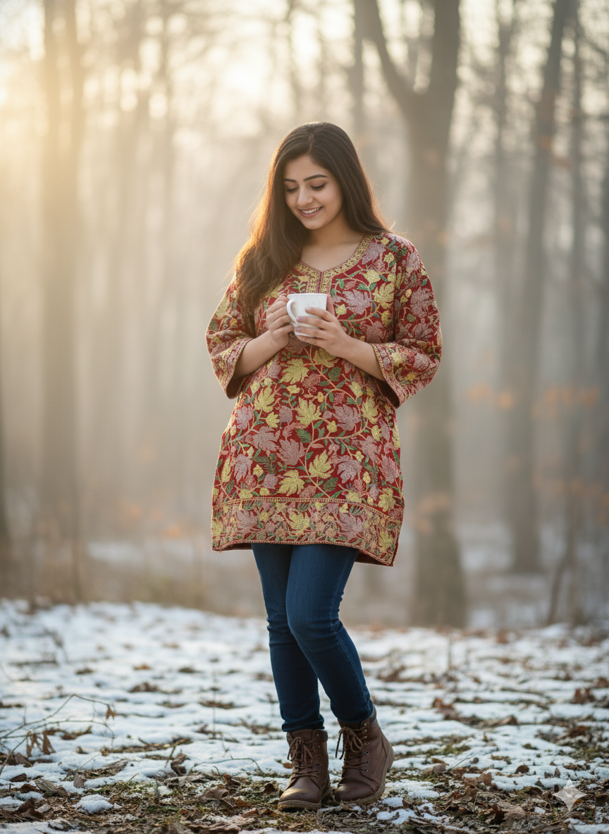 "MISHRI" Short Kashmiri Kurta