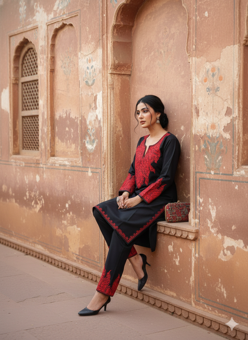 "KRUTI" Cotton Kashmiri Co-Ord Set
