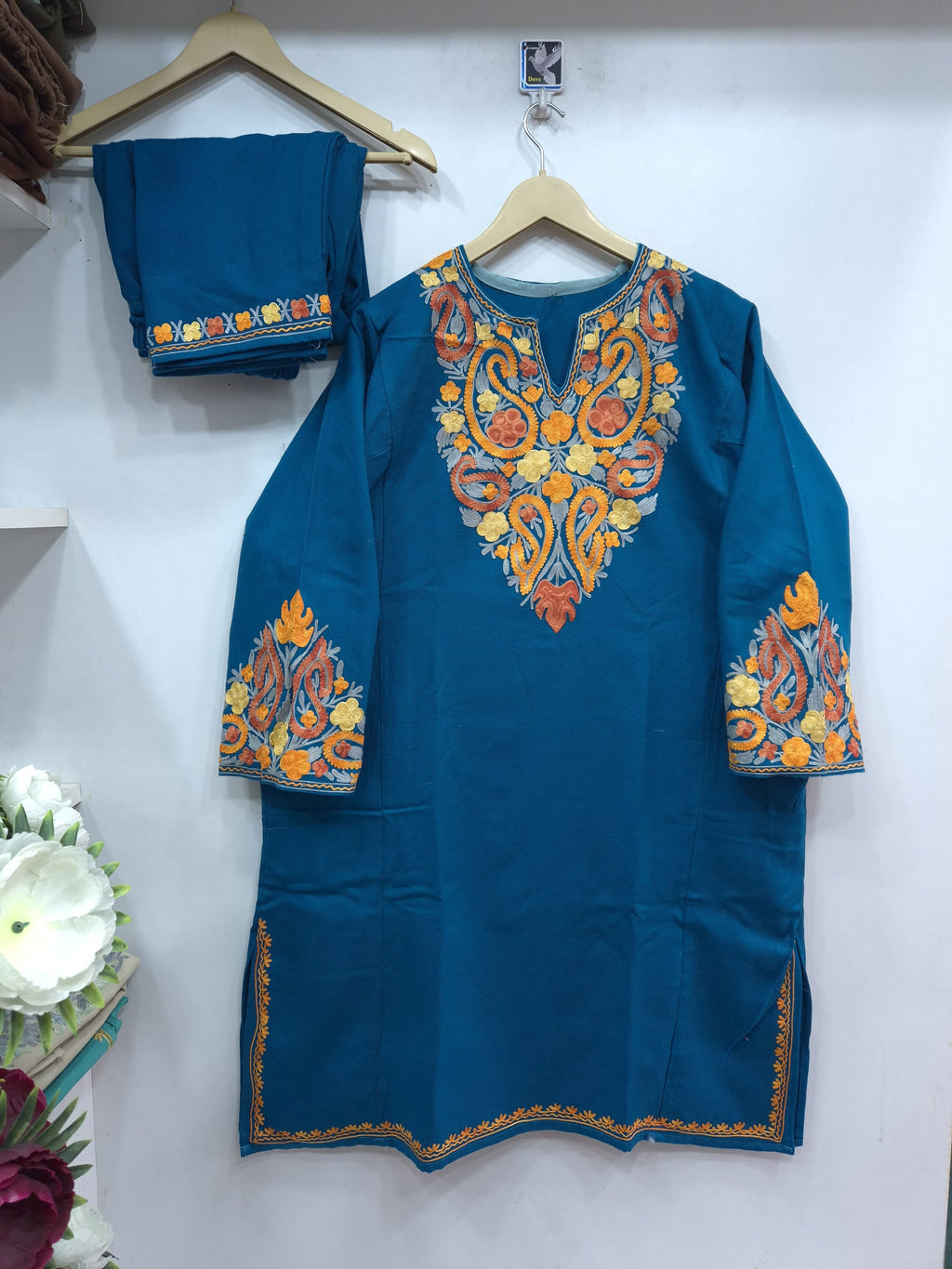 "JASMEET” Warm Kashmiri Co-Ord Set