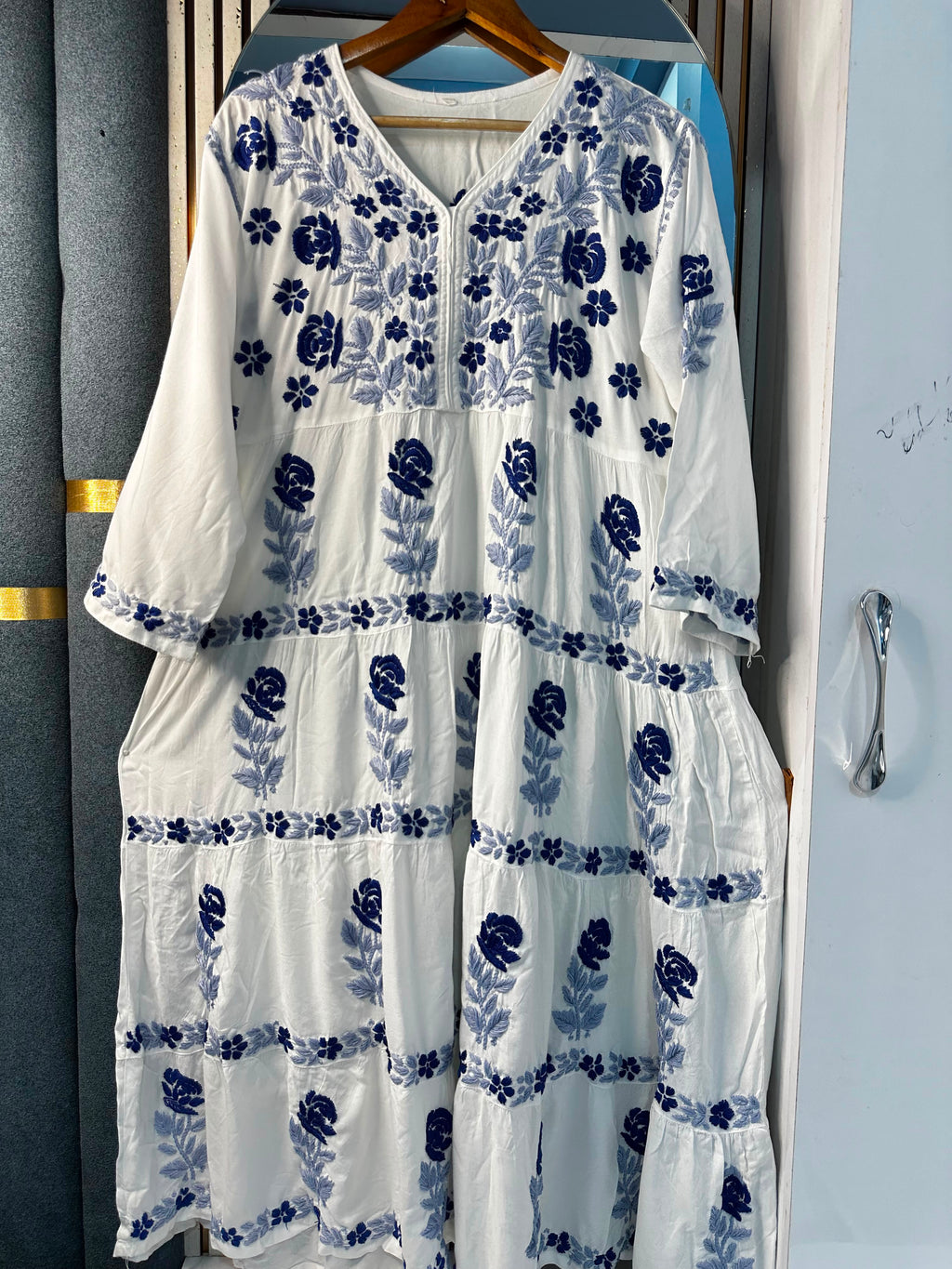 "SENORITA" Modal Cotton Chikankari Summer Dress