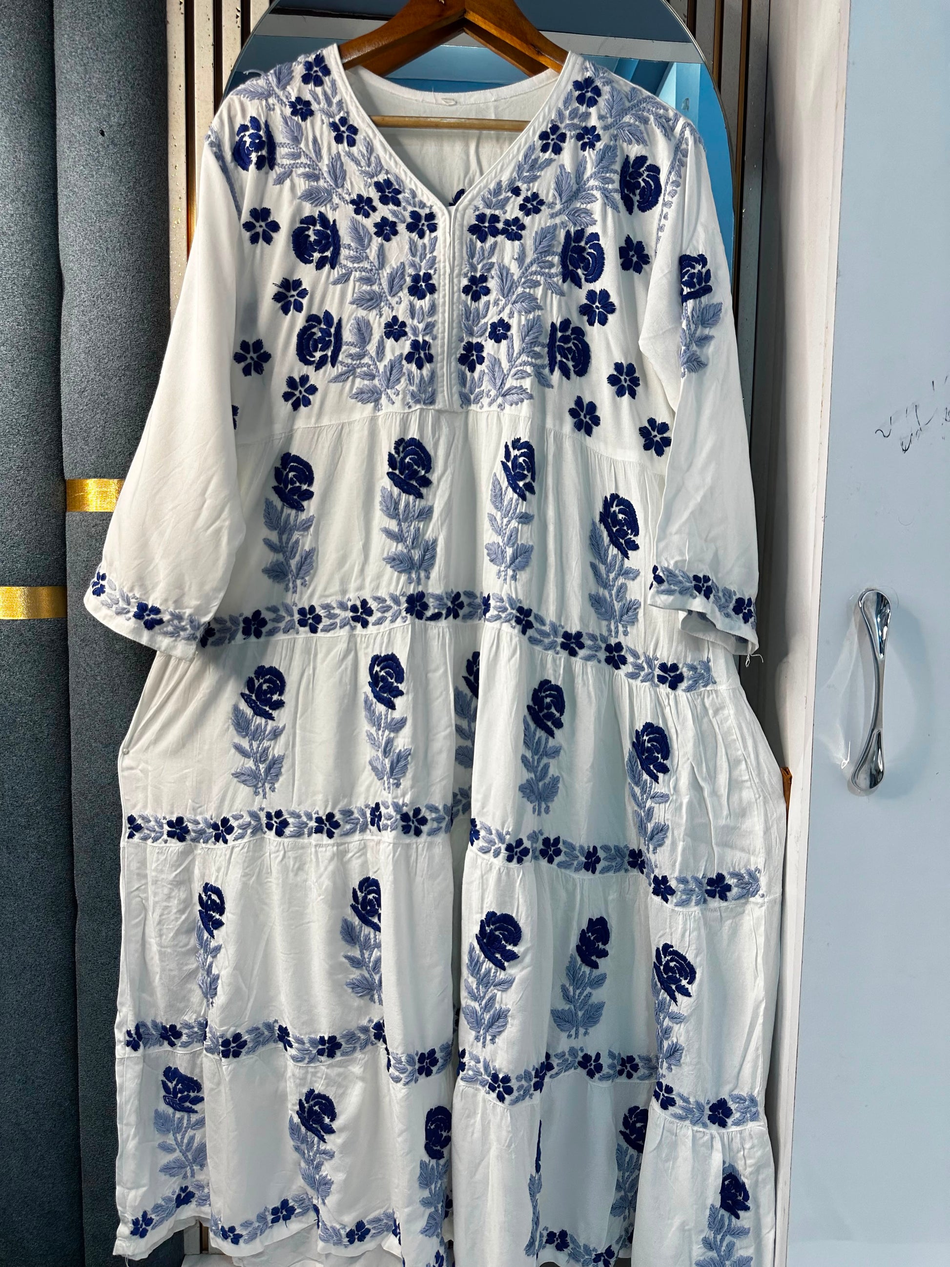 "SENORITA" Modal Cotton Chikankari Summer Dress