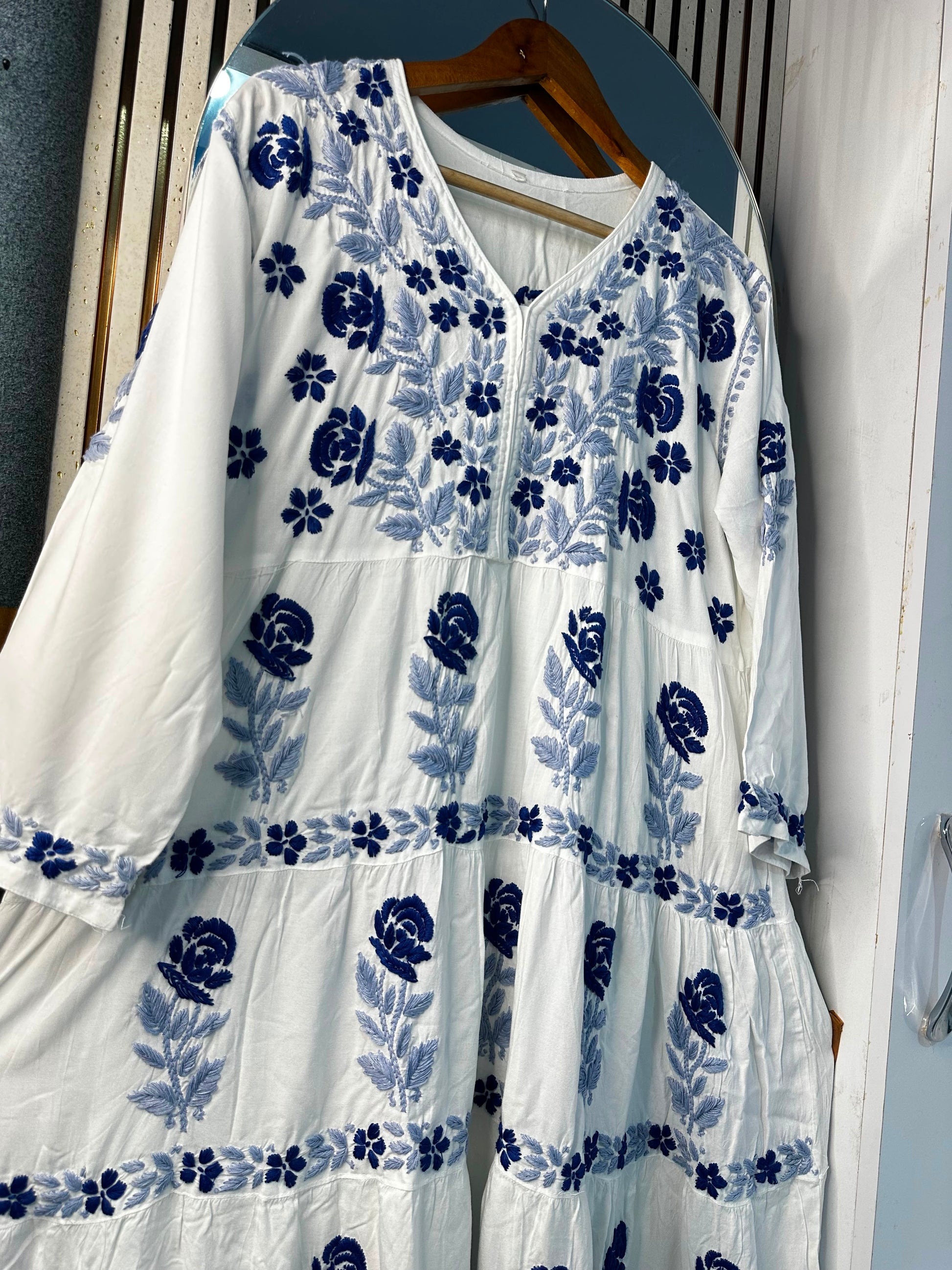 "SENORITA" Modal Cotton Chikankari Summer Dress