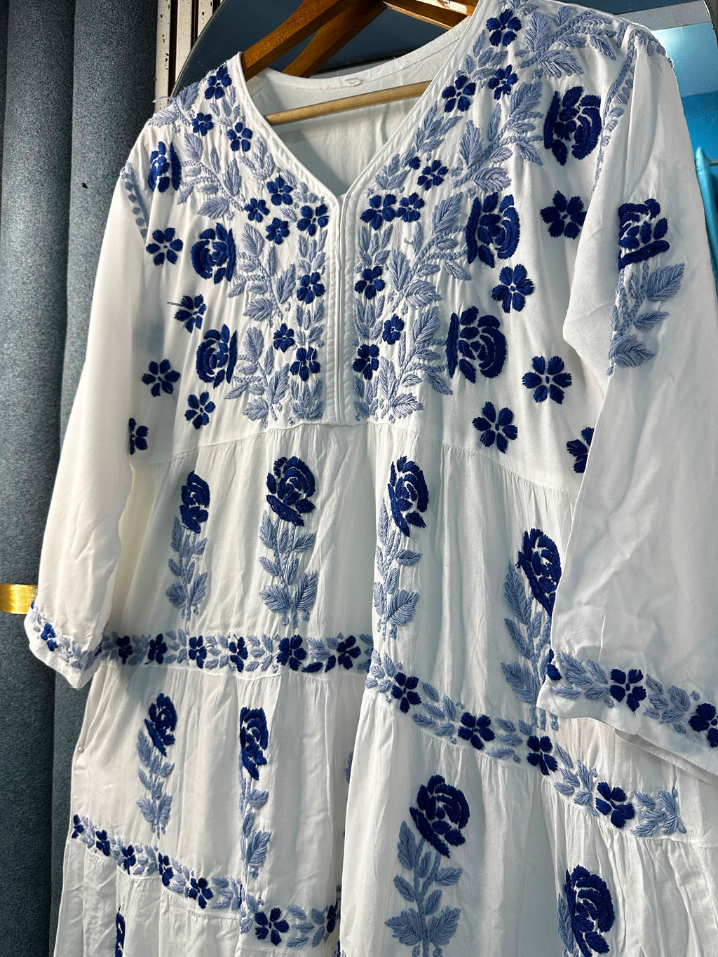 "SENORITA" Modal Cotton Chikankari Summer Dress