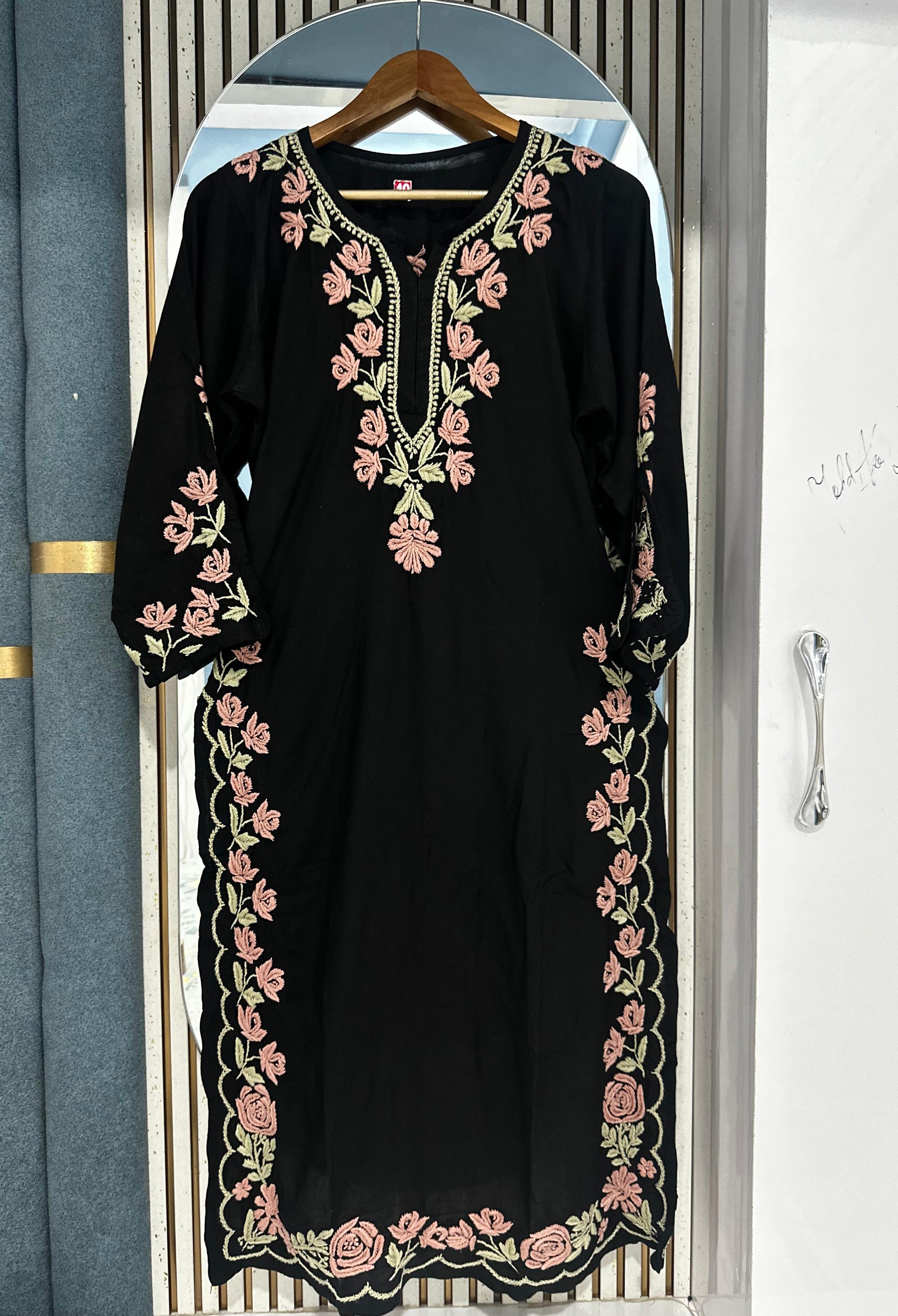 "FABAT" Modal Cotton Chikankari Kurta