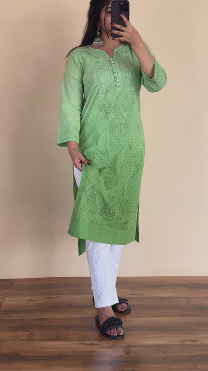 “IBIZA” Ombré Dobby Cotton Chikankari Kurta